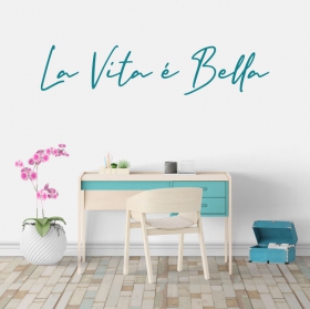 Vinilos adhesivos frases la vita e vella