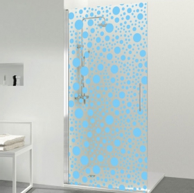 Vinilos mamparas baños círculos