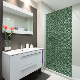 Vinilos mamparas ondulaciones para baños