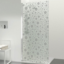 Vinilos círculos mamparas baños