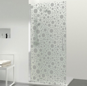 Vinilos círculos mamparas baños