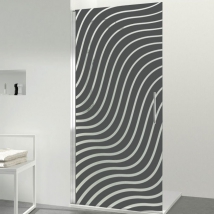 Vinilos para mamparas baños ondulaciones