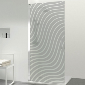 Vinilos ondulaciones mamparas de baños