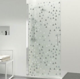 Vinilos para mamparas tri&aacute;ngulos de colores