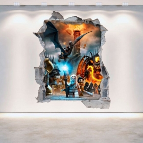 Vinilos Decorativos 3D El Se&ntilde;or De Los Anillos Lego