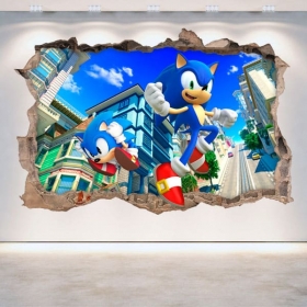 Vinilos Decorativos 3D Sonic Generations